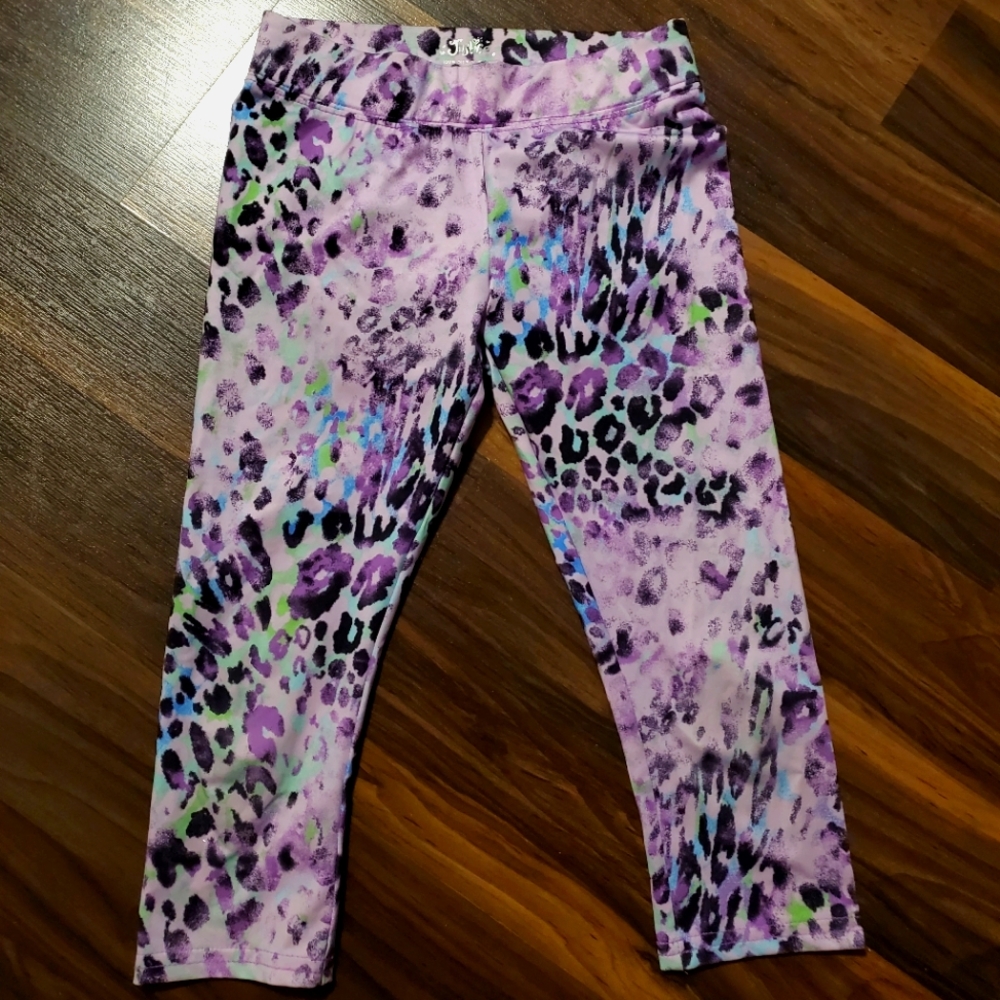 Justice Leopard Cropped Leggings